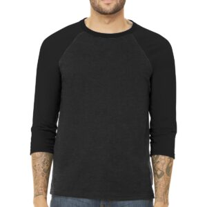 BELLA+CANVAS  Unisex 3/4-Sleeve Baseball Tee. BC3200