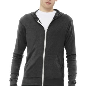 BELLA+CANVAS ® Unisex Triblend Full-Zip Lightweight Hoodie. BC3939