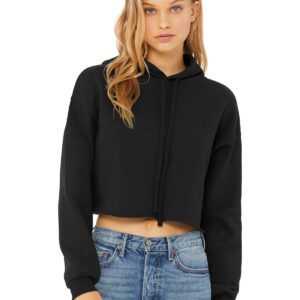 BELLA+CANVAS ® Women's Sponge Fleece Cropped Fleece Hoodie. BC7502