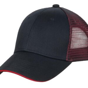 Port Authority Double Mesh Snapback Sandwich Bill Cap. C818