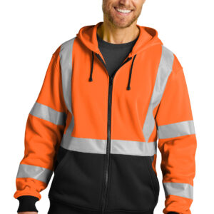 CornerStone® A107 Class 3 Heavy-Duty Fleece Full-Zip Hoodie CSF300