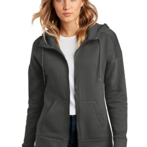 District ® Women's Perfect Weight ® Fleece Drop Shoulder Full-Zip Hoodie DT1104