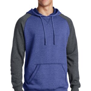 District® Young Mens Lightweight Fleece Raglan Hoodie.  DT196