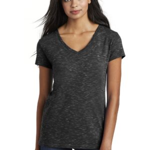 District  Women's Medal V-Neck Tee. DT664