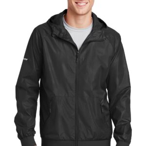 Sport-Tek® Embossed Hooded Wind Jacket. JST53