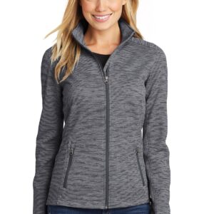 Port Authority® Ladies Digi Stripe Fleece Jacket. L231