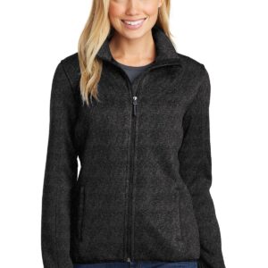 Port Authority® Ladies Sweater Fleece Jacket. L232