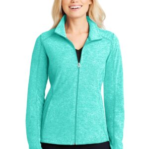 Port Authority® Ladies Heather Microfleece Full-Zip Jacket. L235
