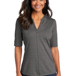 Port Authority  Ladies Stretch Heather Open Neck Top  LK583
