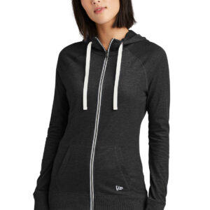 New Era ® Ladies Sueded Cotton Blend Full-Zip Hoodie. LNEA122