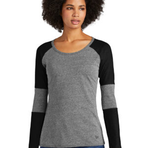 New Era  Ladies Tri-Blend Performance Baseball Tee. LNEA132