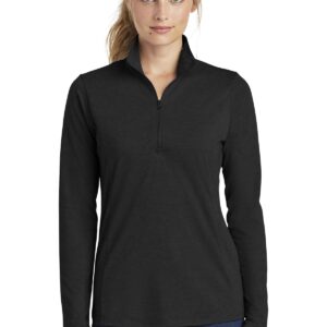 Sport-Tek ® Ladies PosiCharge ® Tri-Blend Wicking 1/4-Zip Pullover. LST407