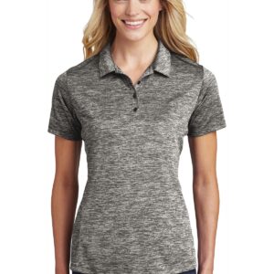 Sport-Tek  Ladies PosiCharge  Electric Heather Polo. LST590