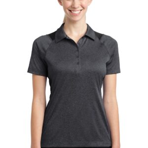 Sport-Tek Ladies Heather Colorblock Contender Polo. LST665