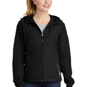 Sport-Tek® Ladies Colorblock Hooded Raglan Jacket. LST76