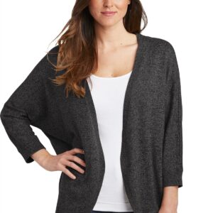 Port Authority  Ladies Marled Cocoon Sweater. LSW416