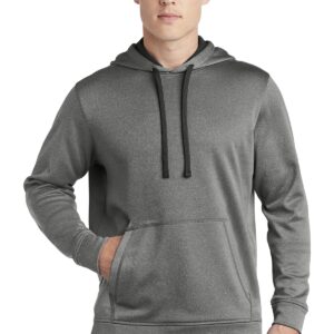 Sport-Tek ® PosiCharge ® Sport-Wick ® Heather Fleece Hooded Pullover. ST264