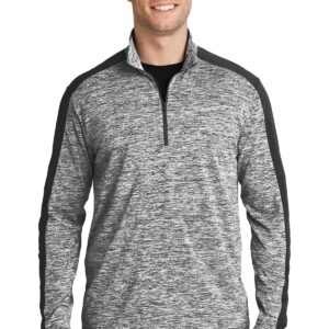 Sport-Tek® PosiCharge® Electric Heather Colorblock 1/4-Zip Pullover. ST397