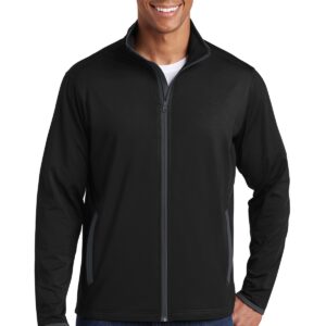Sport-Tek® Sport-Wick® Stretch Contrast Full-Zip Jacket.  ST853