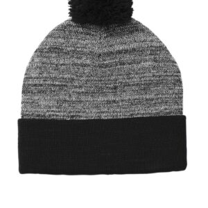 Sport-Tek  Heather Pom Pom Beanie STC41