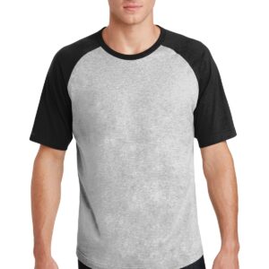 Sport-Tek Short Sleeve Colorblock Raglan Jersey. T201