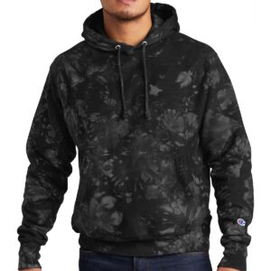 Champion ® Reverse Weave ® Scrunch-Dye Tie-Dye Hooded Sweatshirt. TDS101