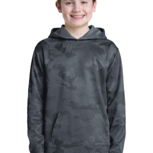 Sport-Tek® Youth Sport-Wick® CamoHex Fleece Hooded Pullover.  YST240