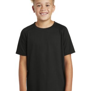 Sport-Tek  Youth PosiCharge  Tri-Blend Wicking Raglan Tee. YST400