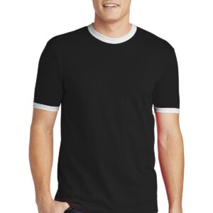 American Apparel  Fine Jersey Ringer T-Shirt. 2410W