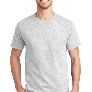 Hanes - Authentic 100%  Cotton T-Shirt with Pocket.  5590