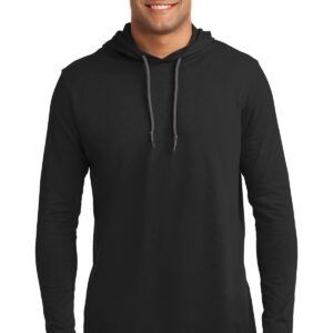 Gildan 100% Ring Spun Cotton Long Sleeve Hooded T-Shirt. 987