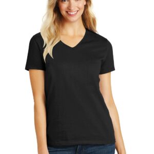 District Women's Perfect Blend CVC V-Neck Tee. DM1190L