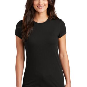 This perfect triblend tee fits closer to the body for a form-flattering silhouette. 4.5-ounce 50/25/25 poly/combed ring spun cotton/rayon 32 singles Form fitting 1x1 rib knit neck Tear-away label Shoulder to shoulder taping Size up for a less fitted look
