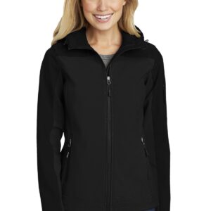Port Authority® Ladies Hooded Core Soft Shell Jacket. L335