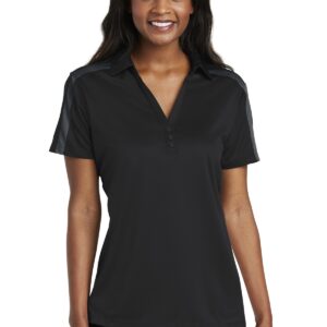 Port Authority Ladies Silk Touch Performance Colorblock Stripe Polo. L547
