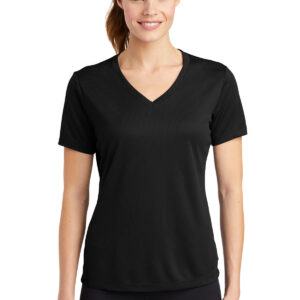 Sport-Tek Ladies PosiCharge RacerMesh V-Neck Tee. LST340