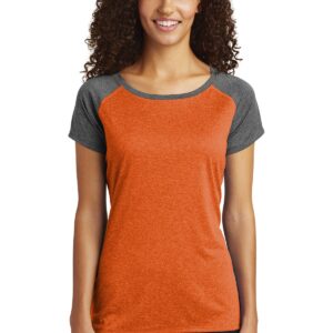 Sport-Tek  Ladies Heather-On-Heather Contender  Scoop Neck Tee. LST362