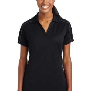 Sport-Tek Ladies Micropique Sport-Wick Piped Polo. LST653