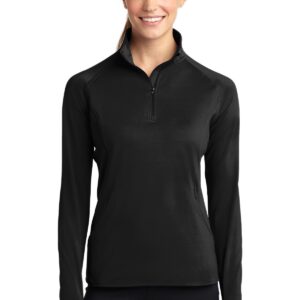 Sport-Tek® Ladies Sport-Wick® Stretch 1/4-Zip Pullover. LST850
