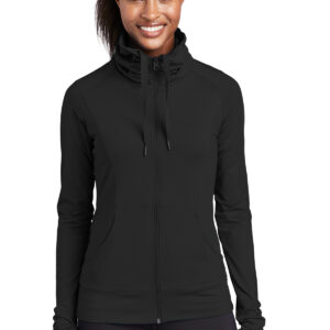 Sport-Tek® Ladies Sport-Wick® Stretch Full-Zip Jacket. LST852