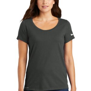 Nike Ladies Dri-FIT Cotton/Poly Scoop Neck Tee. NKBQ5234