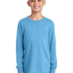Port & Company Youth Long Sleeve Core Cotton Tee. PC54YLS