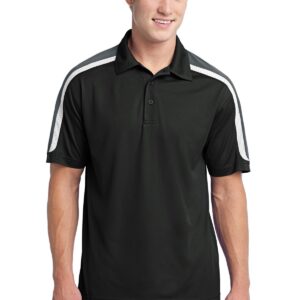 Sport-Tek Tricolor Shoulder Micropique Sport-Wick Polo. ST658