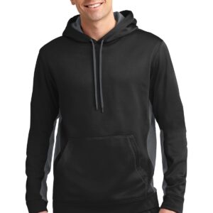 Sport-Tek® Sport-Wick® Fleece Colorblock Hooded Pullover. ST235