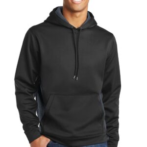 Sport-Tek® Sport-Wick® CamoHex Fleece Colorblock Hooded Pullover. ST239